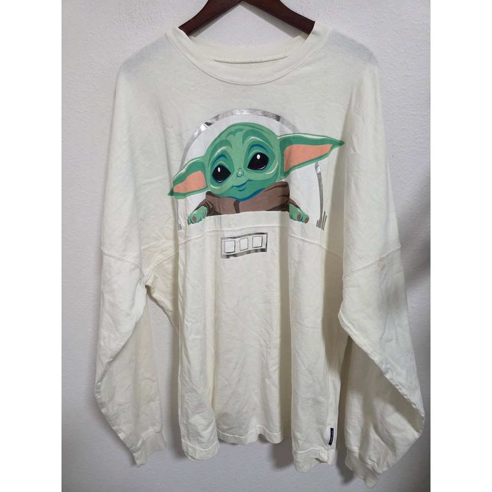 Disney Star Wars Grogu‎ Baby Yoda Spirit Jersey White The Bounty XL Mens Womens